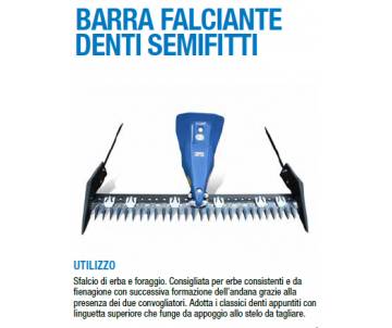 Barra falciante mt 1,45 Semifitta -Motocoltivatori BCS/Ferrari 
