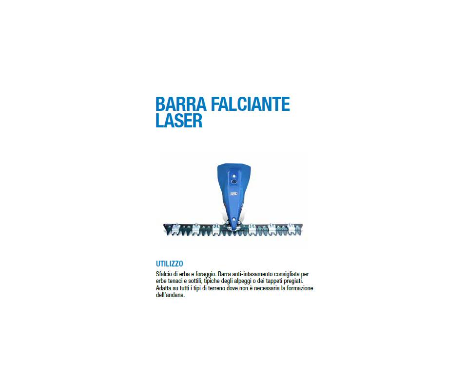 Barra falciante mt 1,35 LASER - per motocoltivatori BCS/Ferrari 